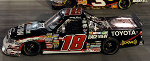 Kyle Busch wins 3rd truck race of 2010 at Bristol on Aug. 18 using Bassett Racing Wheels.